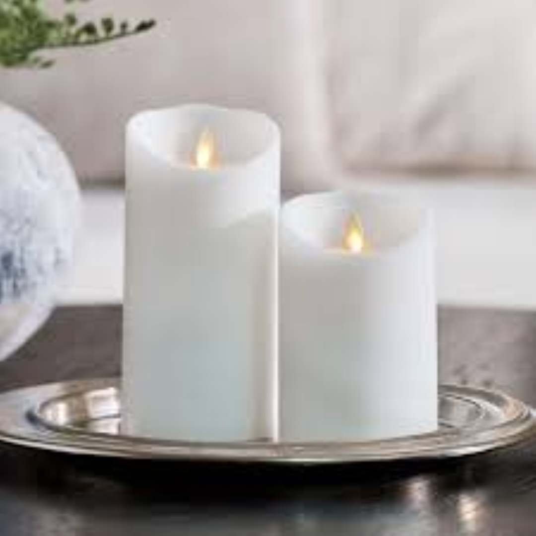 HOME LIGHTS GLITTER MINI P/CANDLES 7PCS WHITE HL1827